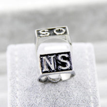 Load image into Gallery viewer, 2Pcs The Sons Of Anarchy Rings Men Rock Punk Cosplay Costume Silver Size 8-13 Harley Motorcycle Ring Finger