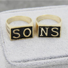Load image into Gallery viewer, 2Pcs The Sons Of Anarchy Rings Men Rock Punk Cosplay Costume Silver Size 8-13 Harley Motorcycle Ring Finger