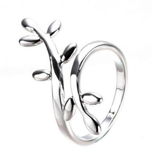 Leaf A ring of leaves rings Sparkling Leaves Ring Women Jewelry With Adjustable Size Tidal Temperamental ring for women #GH40