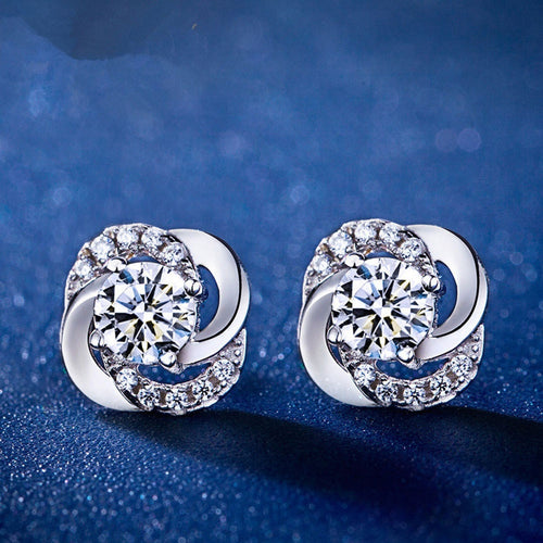 Ladies Temperament Earrings 925 Sterling Silver Stud Earrings Small Earrings