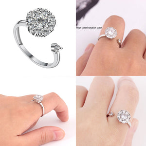 Rotating Ring Zircon Ring Diamond Ring Jewelry