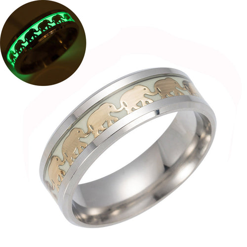 Luminous Elephant Ring Animal Pattern Decoration Ring