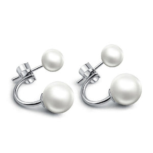 Women Pearl Earrings Shell Pearl Earrings Stereoscopic Ear Studs Decoration