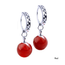 Load image into Gallery viewer, 925 Sterling Silver Earrings Natural Agate Earrings Fashion Accessories Earrings