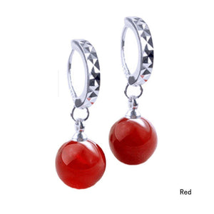 925 Sterling Silver Earrings Natural Agate Earrings Fashion Accessories Earrings