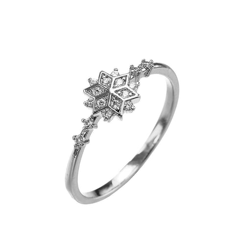 Fashion Ring Snowflake Engagement Gift Set With Diamond Ring