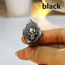 Load image into Gallery viewer, Ring Watch Men&#39;S Ring Watch Antique Ring Watch Skull Flame Anime