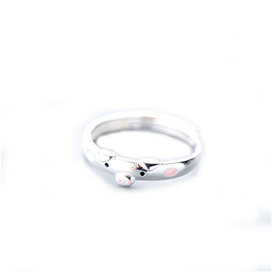 Adjustable Finger Rings for Women Slim Cute Pig Tail Ring for Girls 925 Sterling Silver Engagement Rings for Women